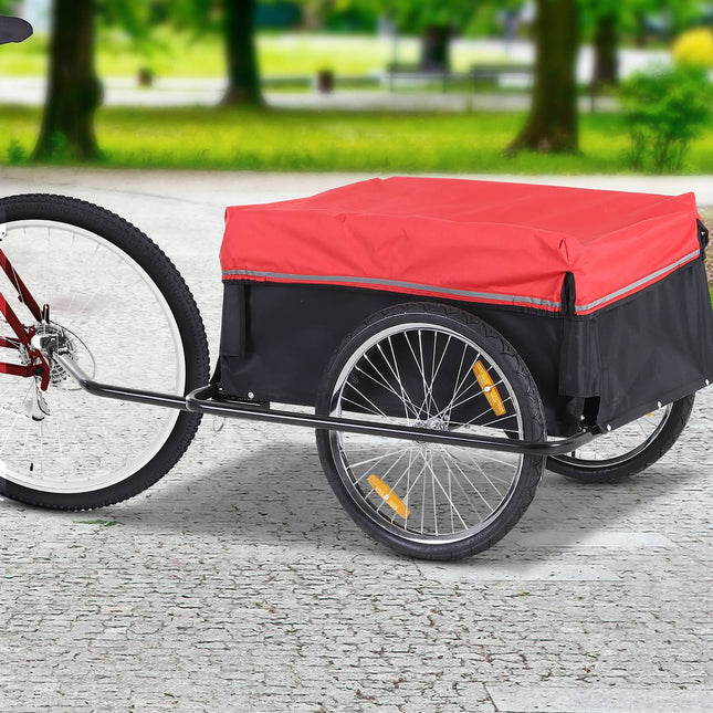 Cargo bike trailer - Transport tool, black and red