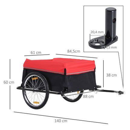 Cargo bike trailer - Transport tool, black and red