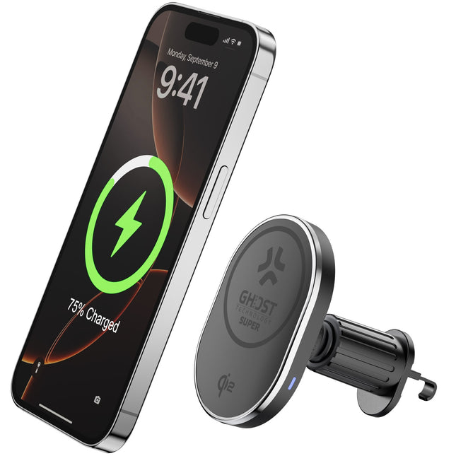 Car holder with wireless charging Qi2 15W