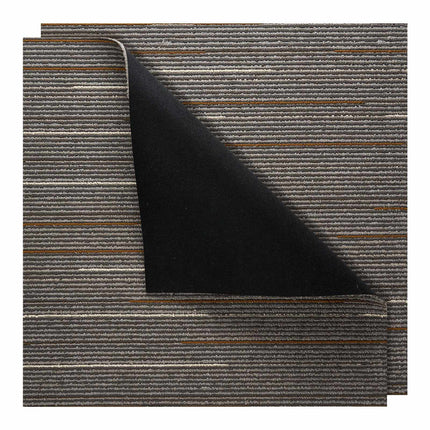 Carpet Tiles 24-Pack, 24x24 In, Reusable, Dark Brown