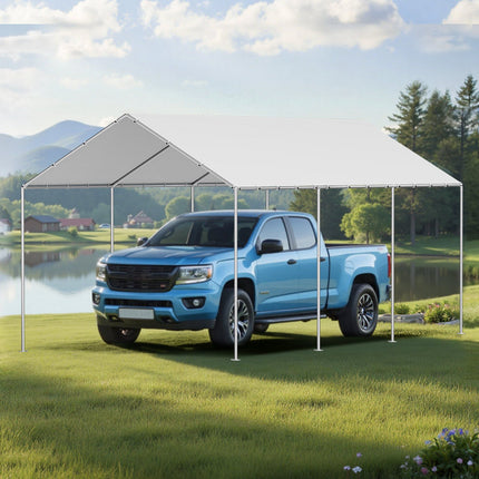 Carport Replacement Canopy 10x20 Ft, Waterproof UV, Grey