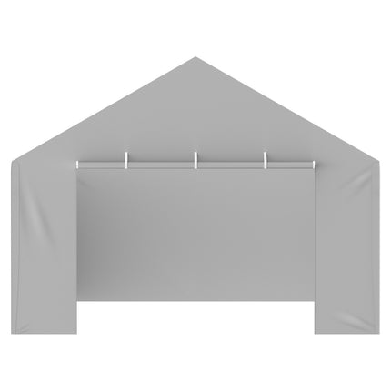 Carport Sidewall Cover 13x20 Ft, Waterproof UV, Gray