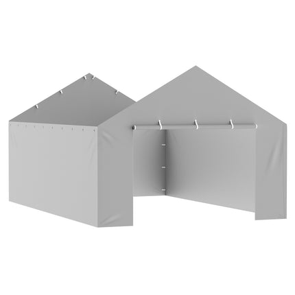 Carport Sidewall Cover 13x20 Ft, Waterproof UV, Gray