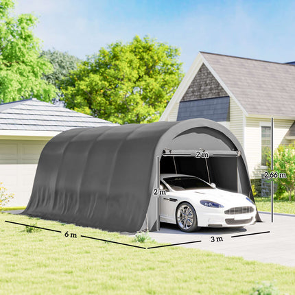 Carport Tent 3x6m Waterproof with Removable Sides