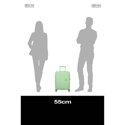 Carry-On Suitcase 55cm, Pastel Green, Hard Shell