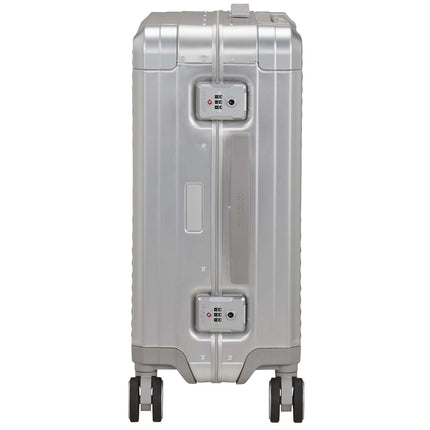 Carry-On Suitcase, Aluminum 55 cm, Silver
