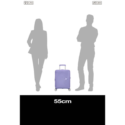 Carry-On Suitcase, Expandable, 55cm, Lavender