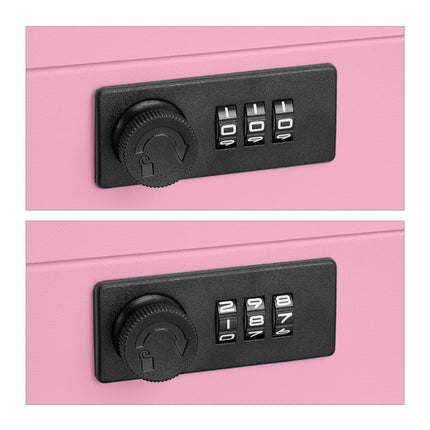Cash Box with Combination Lock, Steel, 5-Compartment Tray