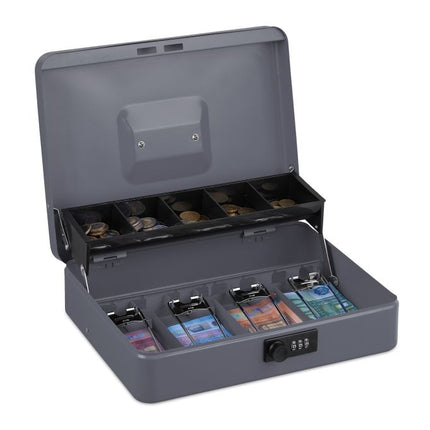 Cash drawer with combination