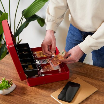 Cash drawer with combination