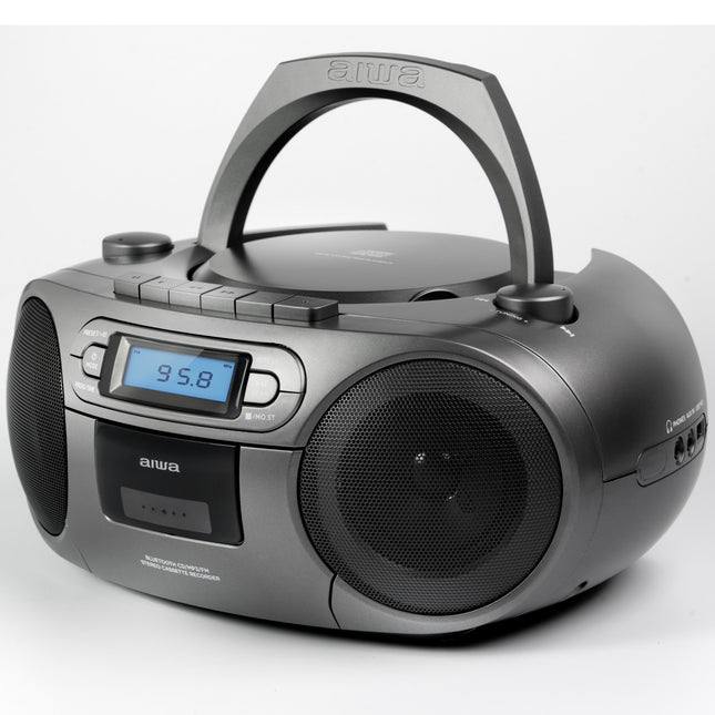 Cassette radio CD/FM radio/Cassette tape/USB/BT Dark grey