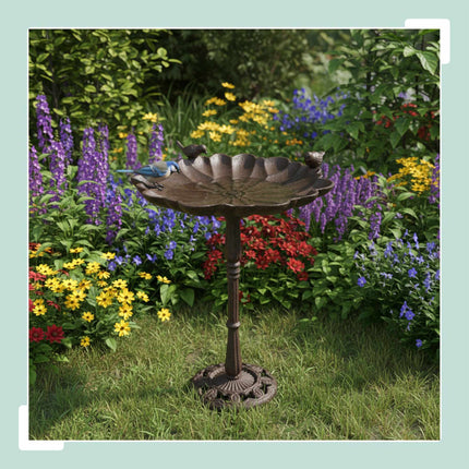 Cast Iron Bird Bath – Standing, Frost-Resistant Basin