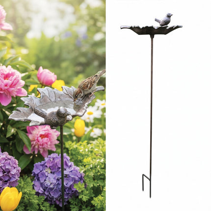 Cast Iron Bird Bath – Standing, Frost-Resistant