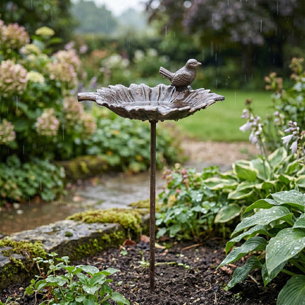 Cast Iron Bird Bath – Standing, Frost-Resistant