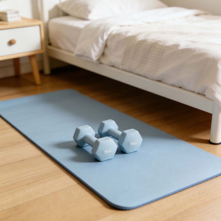 Cast Iron Dumbbells Pair, Ergonomic Grip, Non-Slip Coating