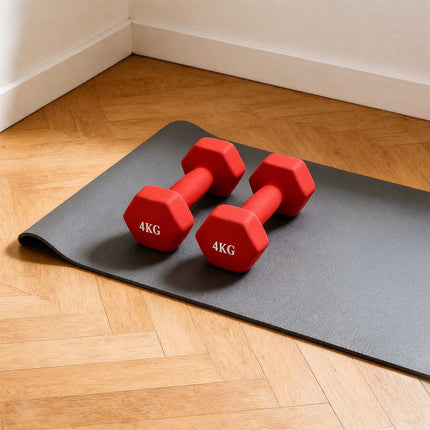 Cast Iron Dumbbells Pair with Ergonomic Grip
