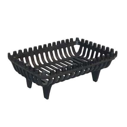 Cast Iron Fireplace Grate with Feet – XL Size, Black