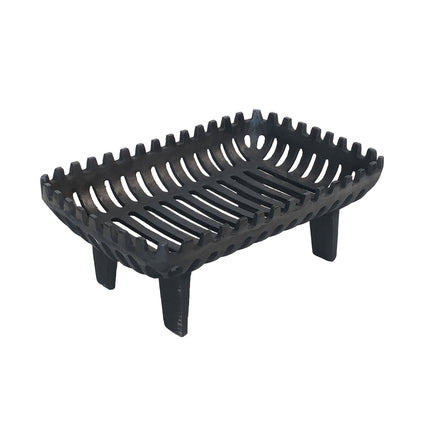 Cast Iron Fireplace Log Grate with Feet, Size L