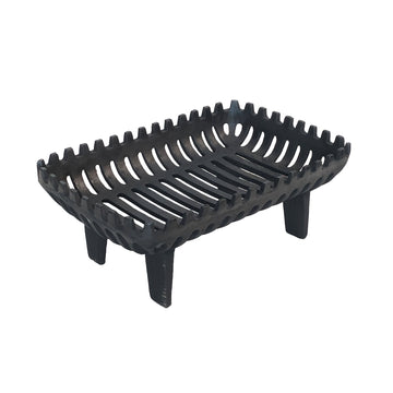 Cast Iron Fireplace Log Grate with Feet, Size L