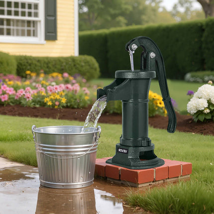 Cast Iron Hand Water Pump – 25 Ft Lift, 1-1/4 In NPT