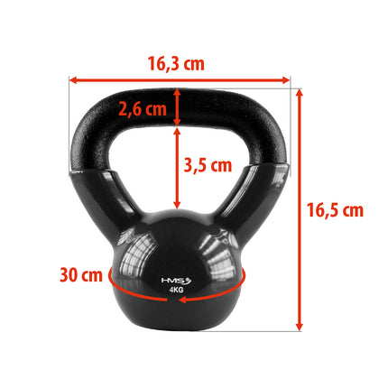Cast Iron Kettlebell, 4 kg – Black