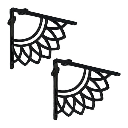 Cast Iron Mandala Shelf Brackets, Set of 2