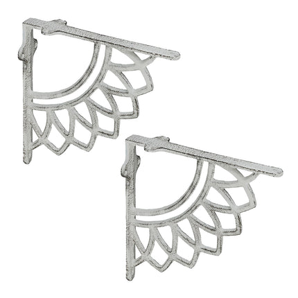 Cast Iron Mandala Shelf Brackets, Set of 2