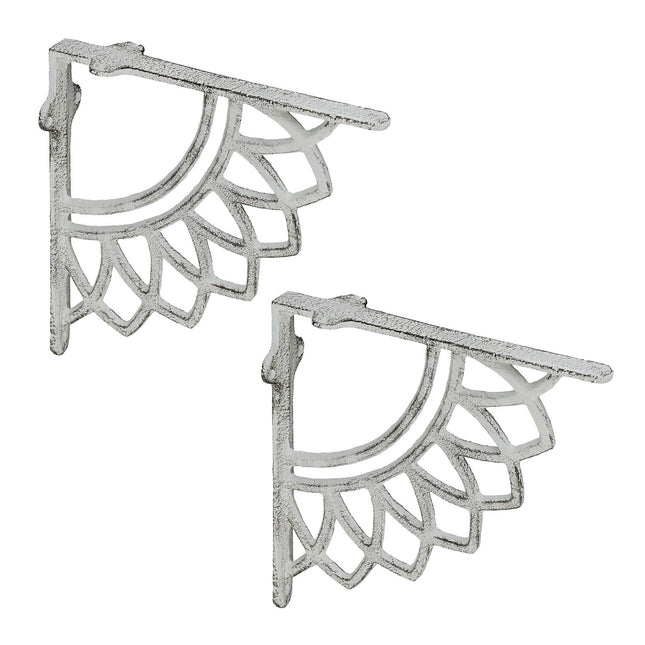 Cast Iron Mandala Shelf Brackets, Set of 2