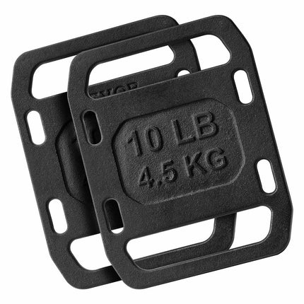 Cast Iron Ruck Plates, 2 x 10 lb Pair With Straps