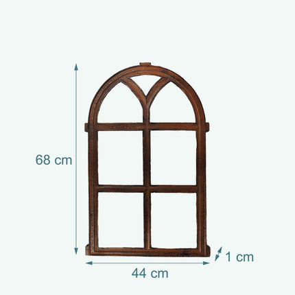 Cast Iron Stable Window – Rustic Rust-Patina Trellis