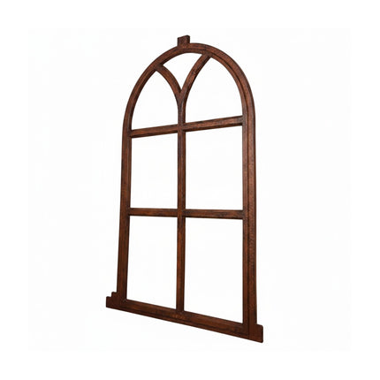 Cast Iron Stable Window – Rustic Rust-Patina Trellis