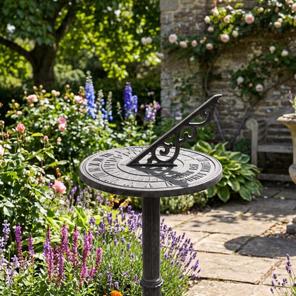 Cast Iron Sundial With Stand – Roman Numerals, Outdoor