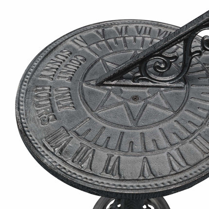 Cast Iron Sundial With Stand – Roman Numerals, Outdoor