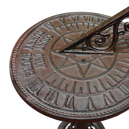 Cast Iron Sundial With Stand – Roman Numerals, Outdoor