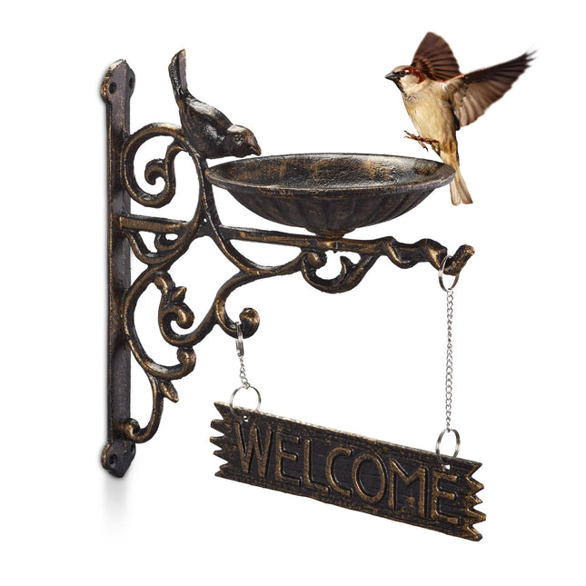 Cast iron bird bath