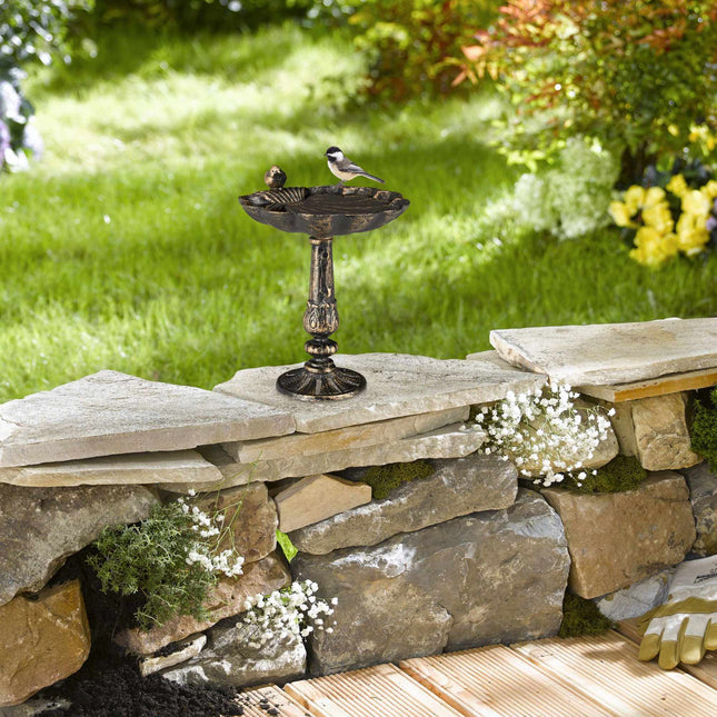 Cast iron bird bath