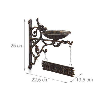 Cast iron bird bath