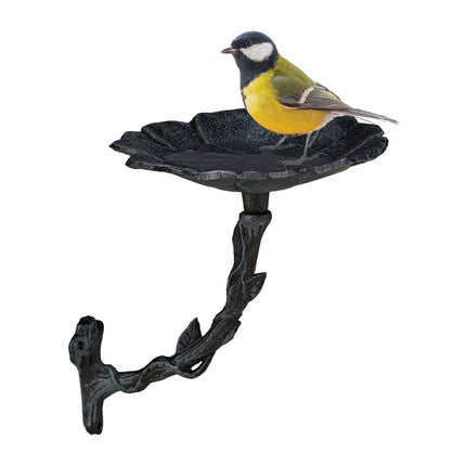 Cast iron bird bath for the wall