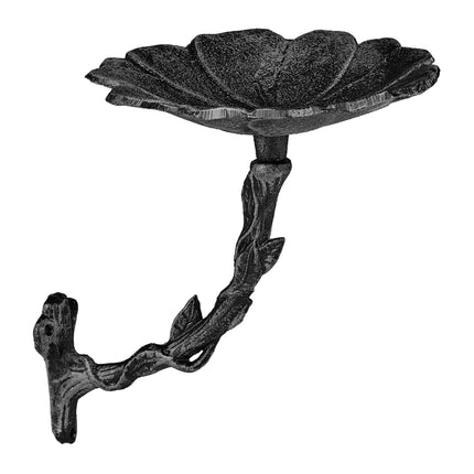 Cast iron bird bath for the wall