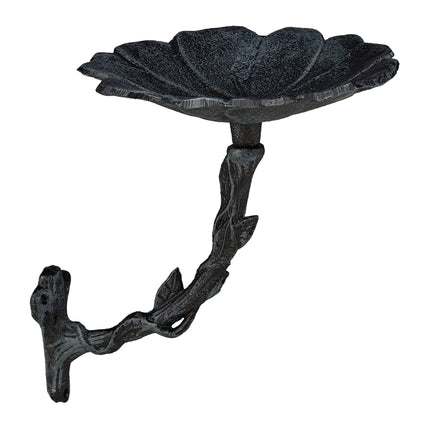 Cast iron bird bath for the wall