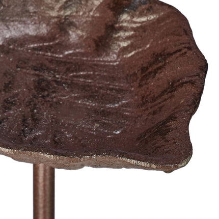 Cast iron bird bath with soil spike