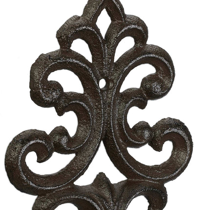Cast iron coat hooks - set of 6