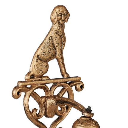 Cast iron doorbell with dog