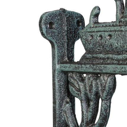 Cast iron doorbell with ship