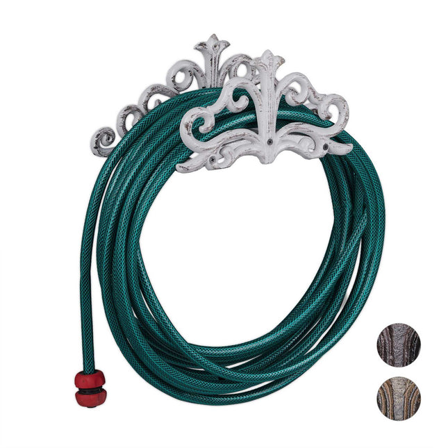 Cast iron hose holder for wall