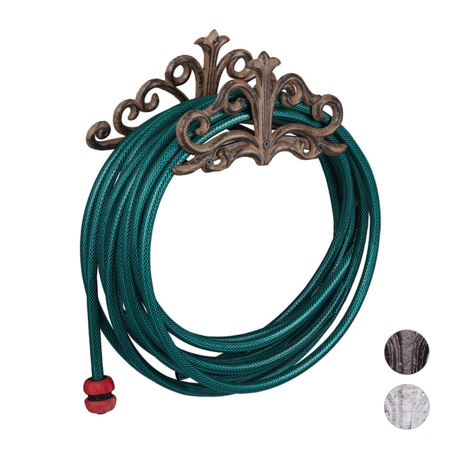Cast iron hose holder for wall