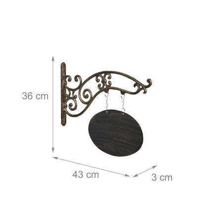 Cast iron wall sign for marking