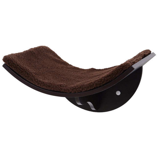 Wall-mounted cat bed with plush cushion, easy assembly