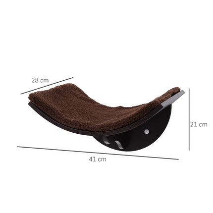 Wall-mounted cat bed with plush cushion, easy assembly