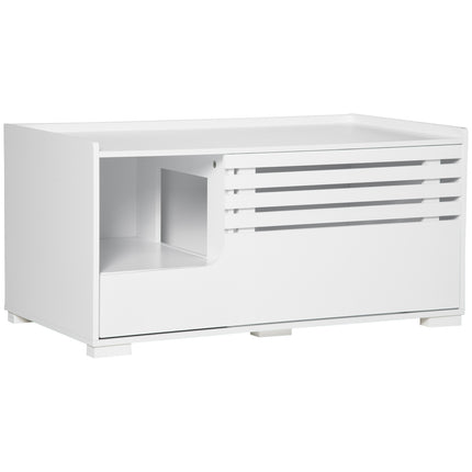 Cat cabinet – Side table, white MDF